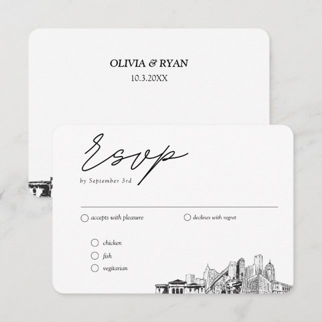 Upptäck tillgängliga alternativ för Bröllop OSA Tilläggskort (Fram/baksida)