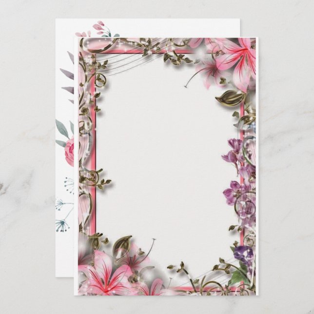 Upptäckningskort för bröllop inbjudningar (Fram/baksida)