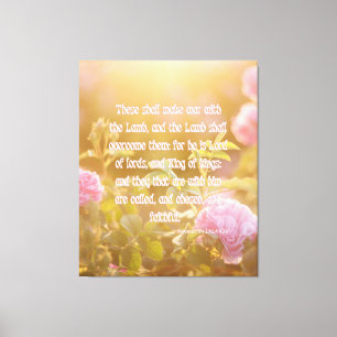 Upptäckt 17:14 Bible Verse KJV Pic Wall Art Canvastryck