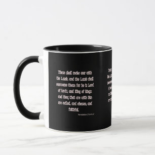Upptäckt 17:14 KJV Bible Verse Two-Tone Mugg