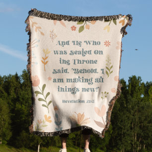 Upptäckt 21:5, Light Pech Blommigt Christian Filt