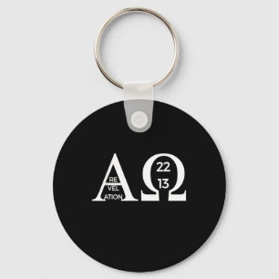Upptäckt 2213 Alpha Omega T-Shirt Bible Christia Nyckelring