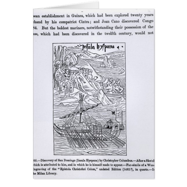 Upptäckt av San Domingo Hälsningskort (Framsidan)