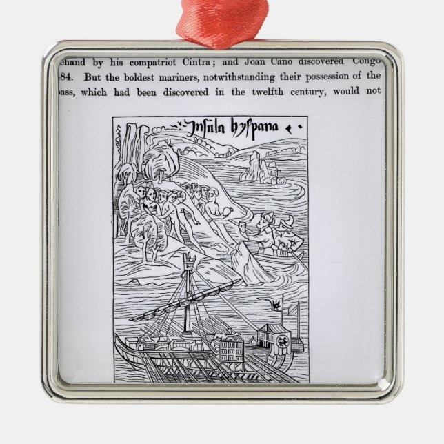 Upptäckt av San Domingo Julgransprydnad Metall (Framsidan)