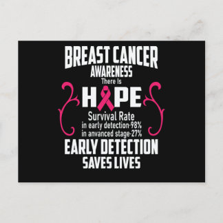 Upptäckt av tidigt räddar liv för bröstcancer meddelande vykort