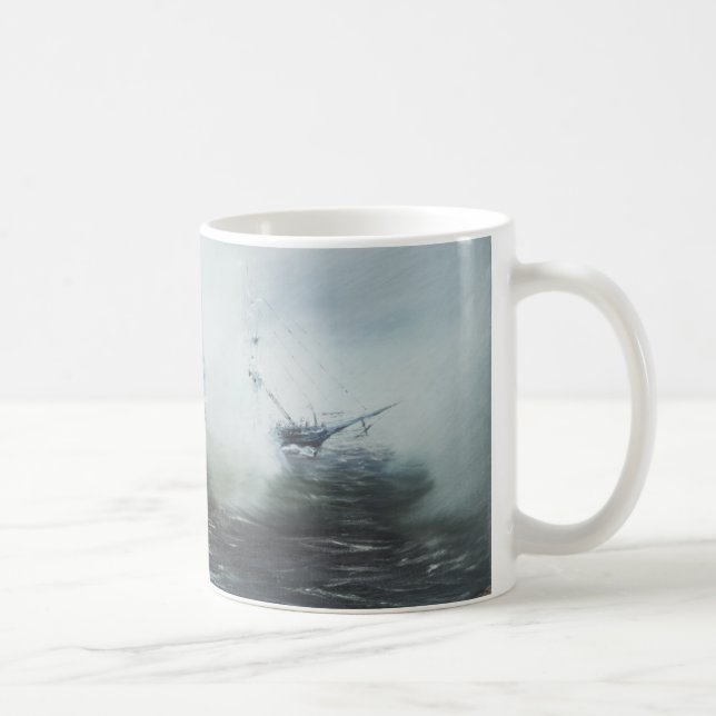 Upptäckt en röjning i havsmistkaptenen kaffemugg (Höger)