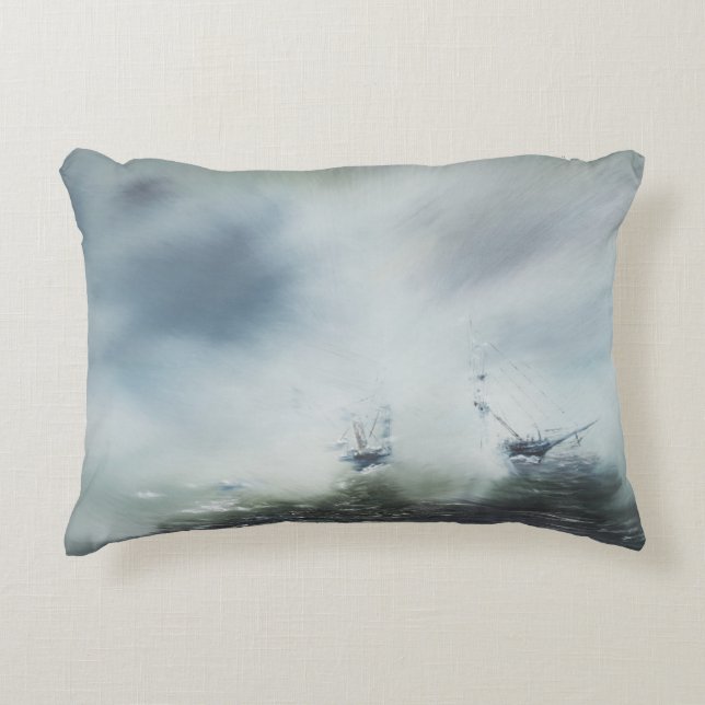 Upptäckt en röjning i havsmistkaptenen prydnadskudde (Framsidan)