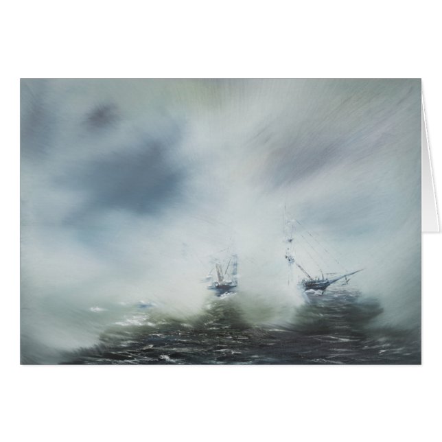 Upptäckt en röjning i sjörättkapten hälsningskort (Framsidan Horizontal)