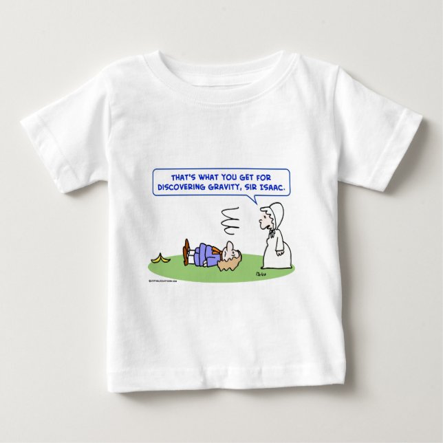 upptäckt för gravitation för bananherr Isaac T-shirt (Framsida)