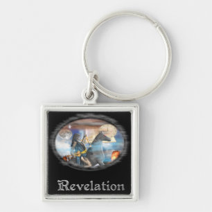 Upptäckt Fyrkantig Silverfärgad Nyckelring