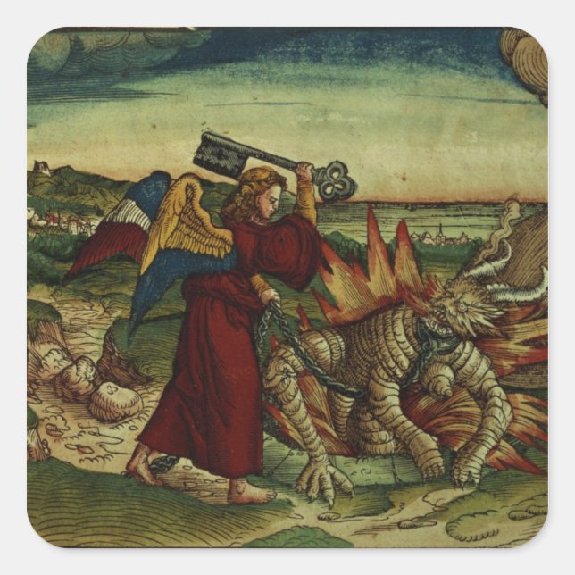 Upptäckt Fyrkantigt Klistermärke (Framsida)