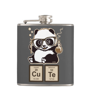 Upptäckt gulligt för kemi panda fickplunta
