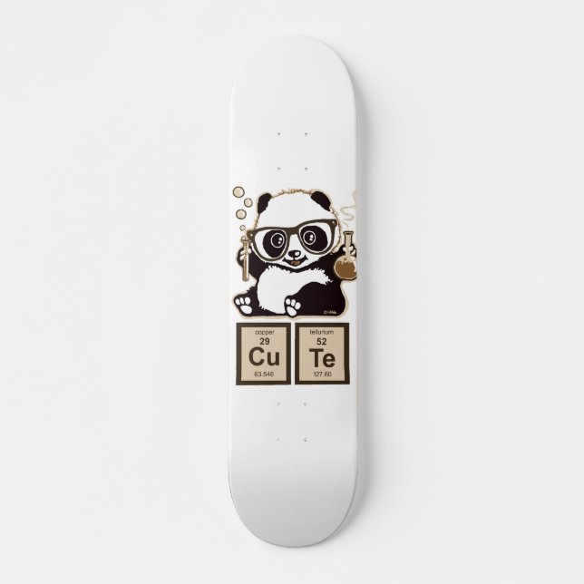 Upptäckt gulligt för kemi panda mini skateboard bräda 18,5 cm (Framsida)