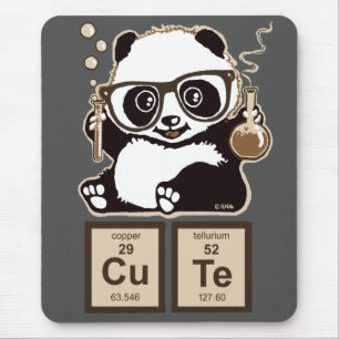 Upptäckt gulligt för kemi panda musmatta