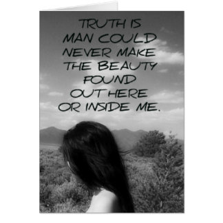 Upptäckt inre skönhet hälsningskort