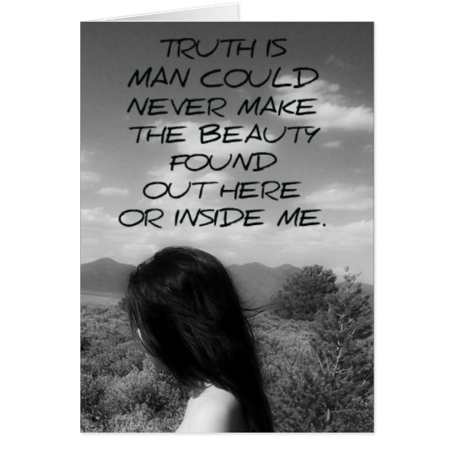 Upptäckt inre skönhet hälsningskort (Framsidan)