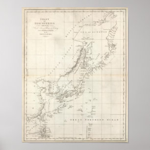 Upptäckter som göras i 1787 i haven av chinan poster
