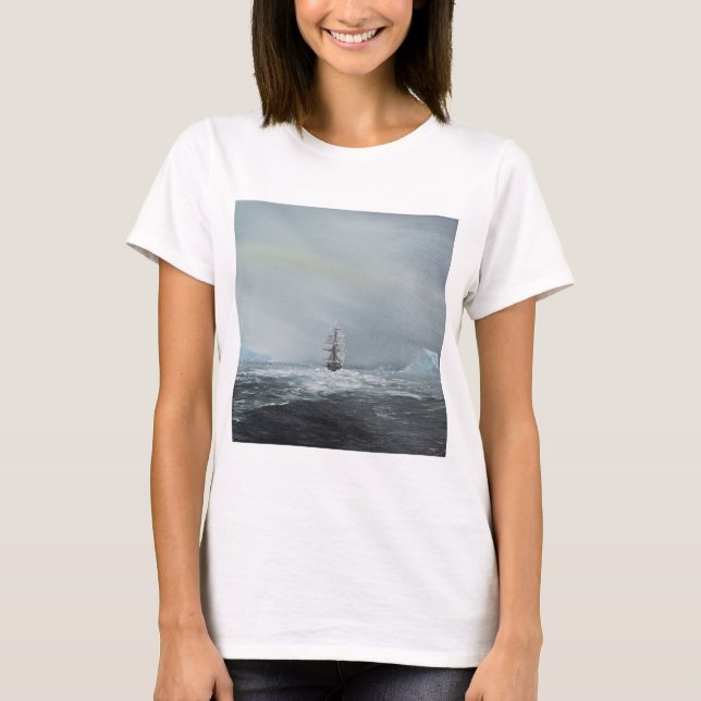 Upptäcktkapten Scott och besättning Tee Shirt (Framsida)