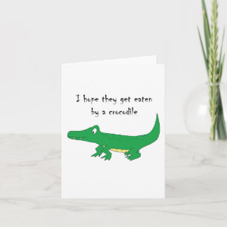 Upptagen av en krokodil kort