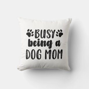 upptagen som Hund Mamma Kudde