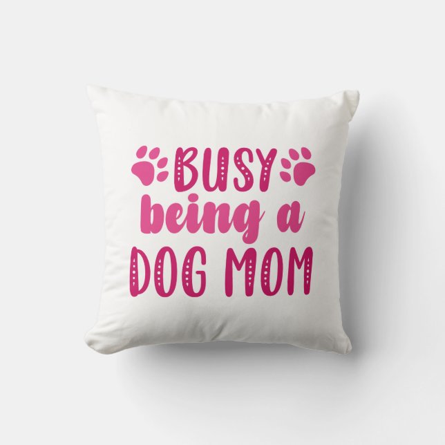 upptagen som Hund Mamma Kudde (Framsida)