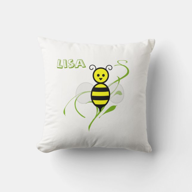 Upptaget som en biHoneybeepersonlig kudde (Framsida)