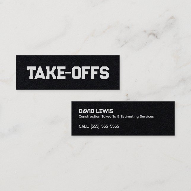 Upptagningar Mini Visitkort (Fram/baksida)