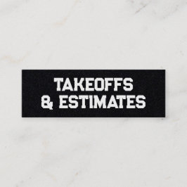 Upptagningar och uppskattningar mini visitkort