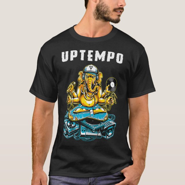 Upptempo-hårddisk gör musik Premium T Shirt (Framsida)