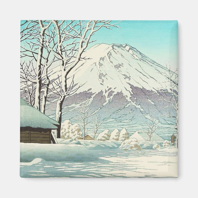 Upptining efter snö vid Oshiono Hasui Kawase Magnet (Framsidan)