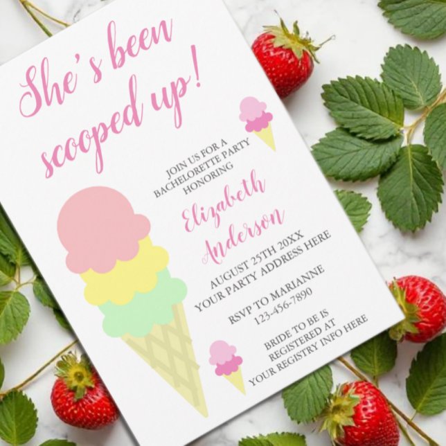 Upptrappad isbildning av Cream Bachelorette-partie Inbjudningar (Skapare uppladdad)