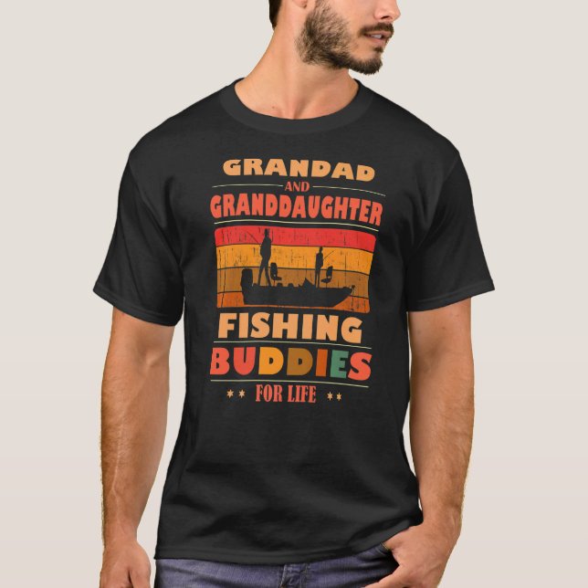 Upptrigtig farfar och barnbarn blir kompisar för l t shirt (Framsida)