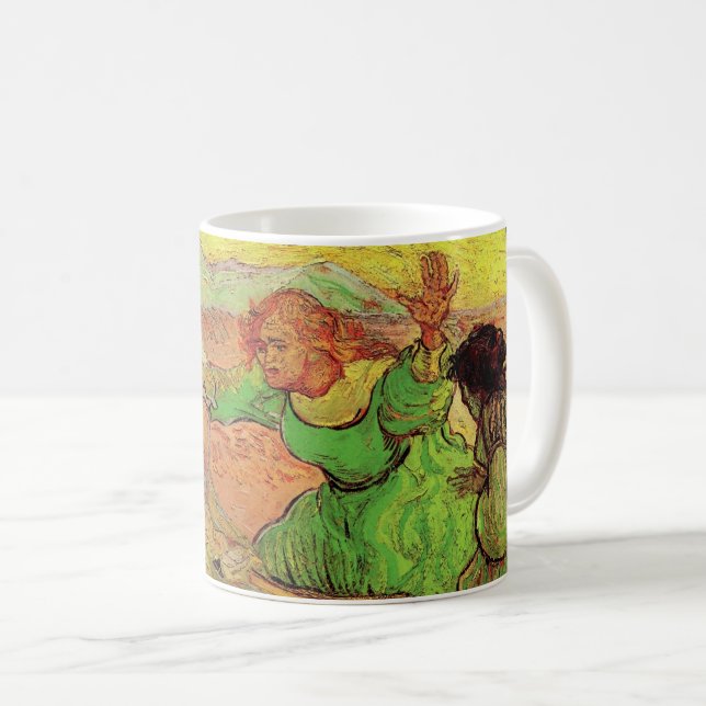Uppväckandet av Lazarus av Vincent van Gogh Kaffemugg (Framsida höger)
