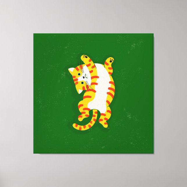 Uppvaknande katt canvastryck (Framsida)