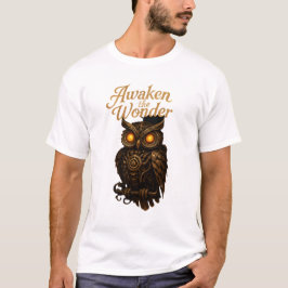 Uppvaknande Under – Mekanisk Uggle Konst T-Shirt
