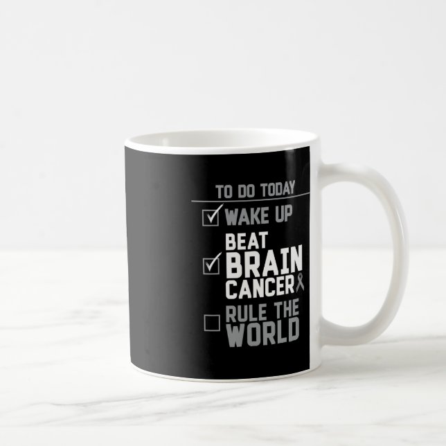 Uppvakta Beat Brain Cancer Regel i världen Kaffemugg (Höger)