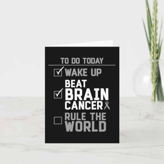 Uppvakta Beat Brain Cancer Regel i världen Kort (Framsida)
