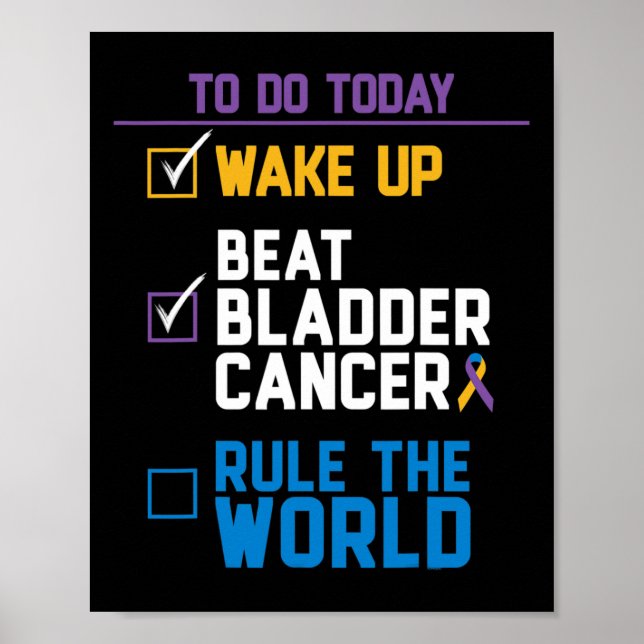 Uppvakta Bladder Cancer Regel för världen 1 Poster (Framsidan)
