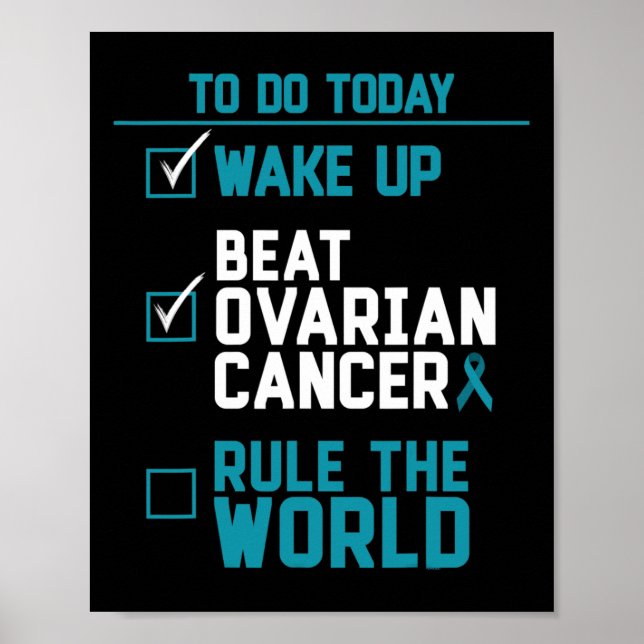 Uppvakta bröstcancer Ovariancancerregel i världen Poster (Framsidan)