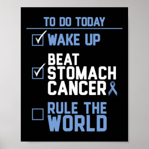 Uppvakta bröstcancer Stomach Cancer Regel för värl Poster
