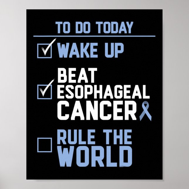 Uppvakta "Esophageal Cancer" Regel 1 Poster (Framsidan)