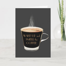 Uppvakta födelsekortet för kaffe kort