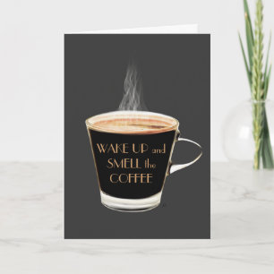Uppvakta födelsekortet för kaffe kort