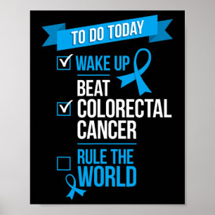 Uppvakta kolorektalcancerregeln i världen poster
