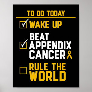 Uppvakta regler om cancer i bihang till världen poster