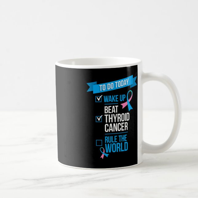 Uppvakta Thyroid Cancer Regel i världen Kaffemugg (Höger)