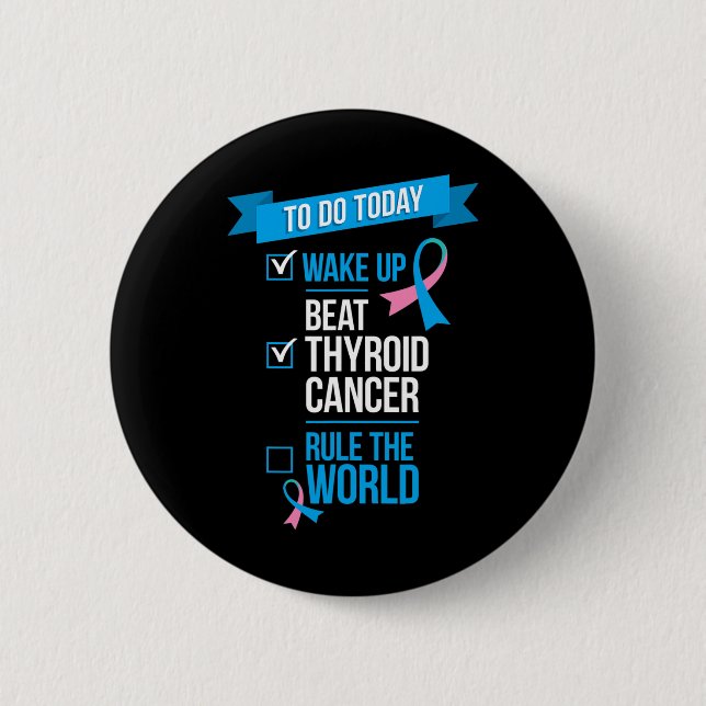 Uppvakta Thyroid Cancer Regel i världen Knapp (Framsida)
