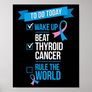 Uppvakta Thyroid Cancer Regel i världen Poster