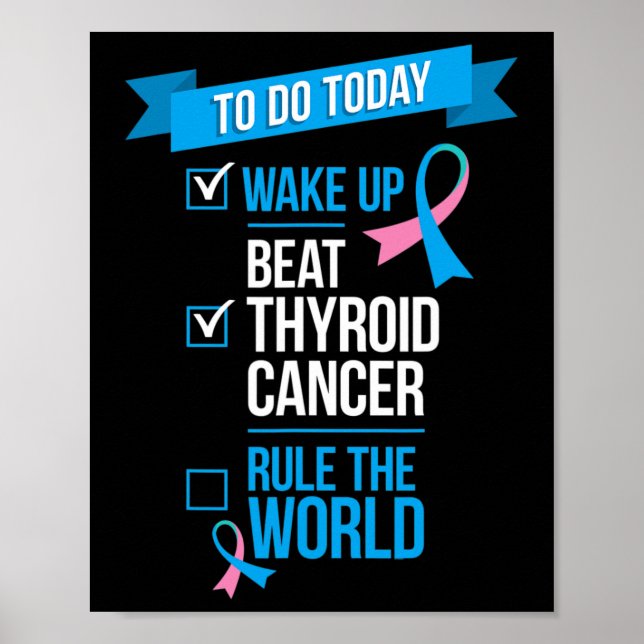 Uppvakta Thyroid Cancer Regel i världen Poster (Framsidan)