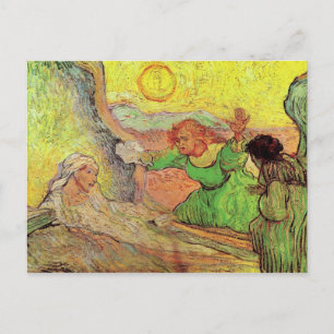 Uppvärdering av Lazarus efter Rembrandt av van Gog Vykort